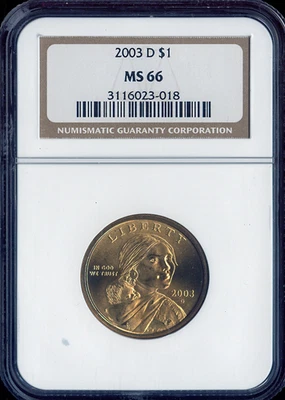 2003-D Sacagawea Dollar NGC MS66 Holiday Sale 🎁 - Image 1 of 2