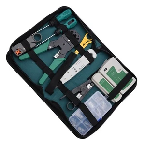 Lan Network Service Tool Kit Cable Tester Kit 11-Piece Combination Kit For AM - Afbeelding 1 van 24