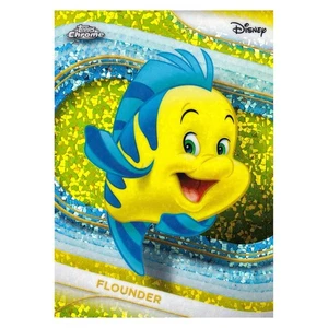 Mini refractor de diamante amarillo Topps Chrome Disney Flounder #60 2025 - Imagen 1 de 3