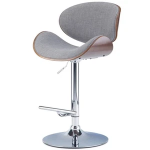 Simpli Home Marana Adjustable Bar Stool in Gray and Brown - Picture 1 of 10