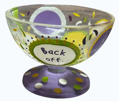 Lolita Love My Sundae “PMS” Cuenco Desierto de Vidrio Pintado a Mano 12oz y Caja Original Foto 1 de 4