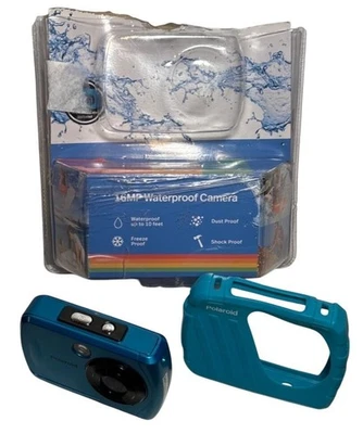 Polaroid Camera 16MP Waterproof Shock & Dust Proof Teal Micro Memory Card Slot - Image 1 of 4