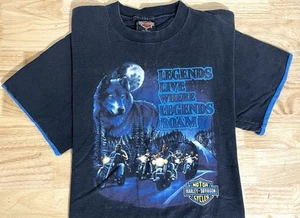 Camiseta Harley Davidson 1991 vintage para hombre XL Legends Live Where Legends Roam - Imagen 1 de 6