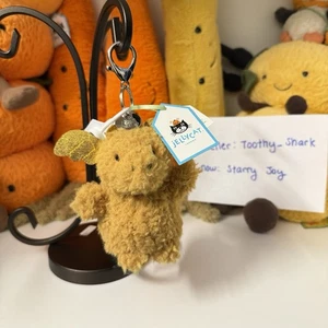 Jellycat kleiner Drache Taschenanhänger neu mit Etikett - nicht mehr produziert selten - 100 % echt - schneller Versand USA - Bild 1 von 5