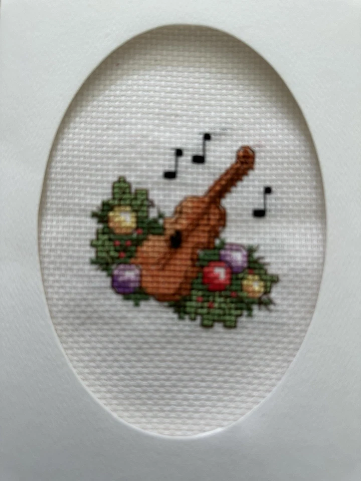 TARJETA PUNTO DE CRUZ TERMINADA COMPLETA ''TARJETA DE NAVIDAD"" Foto 1 de 1