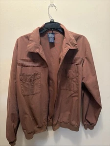 Vintage John Blair Brown Zip Up Jacket, Size Large - Picture 1 of 9