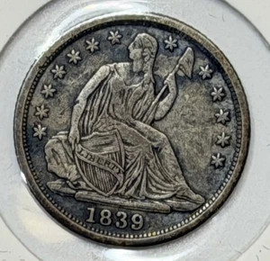 1839-O H10c Seated Liberty Half Dime ** AKLXH3918 ** Original Skin! - Picture 1 of 3
