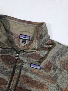 Patagonia Better Sweater Men’s XXL Camo Fleece Pullover Jacket 1/4 Zip Green - Picture 1 of 8