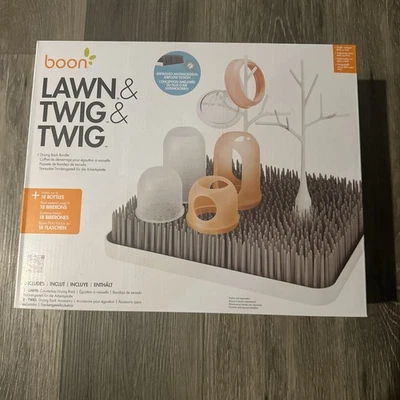 Nuevo paquete de biberones Boon Lawn Twig ramita estante de secado fácil limpieza Foto 1 de 2