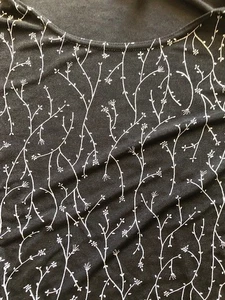 Briggs New York Damen Large Top schwarz weiß Blumen Nylon Stretch pflegeleicht - Bild 1 von 2