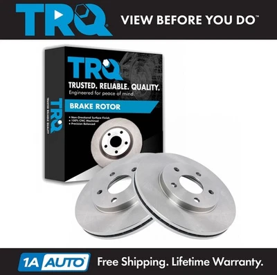 TRQ Front Brake Rotors Set For 2004-2008 Chevrolet Malibu 2006-2007 Pontiac G6 - Image 1 of 4