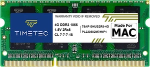 Timetec Hynix IC 4GB Compatible for Apple DDR3 1067Mhz / 1066Mhz PC3-8500 for Ma - Picture 1 of 9