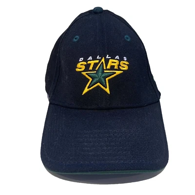 Dallas Stars New Era Fitted Hat NHL Hockey Cap Medium Large Black Wool Old Logo - Image 1 of 4