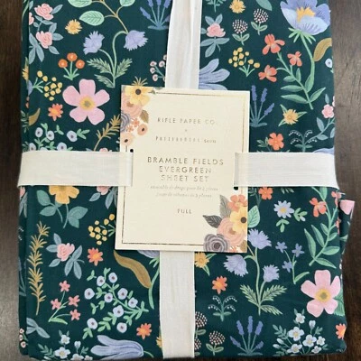 JUEGO DE HOJAS EVERGREEN POTTERY BARN TEEN RIFLE & PAPER CO. BRAMBLE & FIELDS ~ COMPLETO Foto 1 de 4