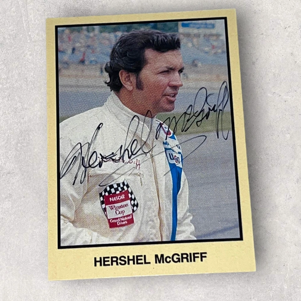 Hershel McGriff 1990 MASTERS OF RACING VINTAGE NASCAR LEGEND autographed card - Image 1 of 1