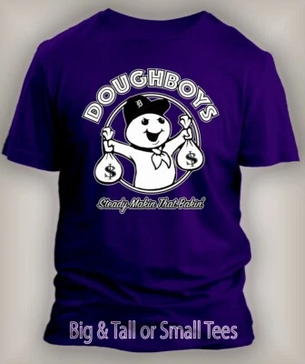 Camiseta deportiva gráfica Doughboy ropa de calle hip hop púrpura T grande y alta o pequeña Foto 1 de 4