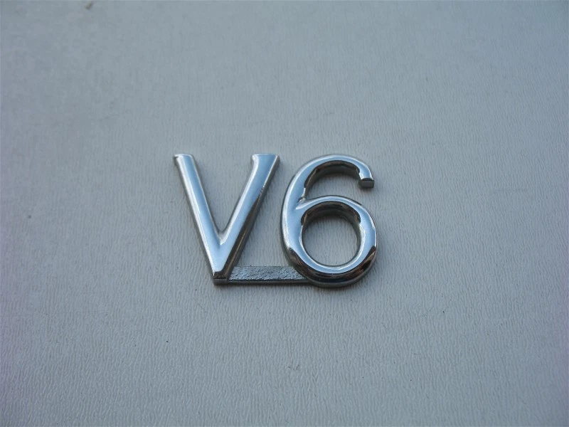 2004 HYUNDAI SONATA V6 REAR CHROME EMBLEM LOGO BADGE SIGN SYMBOL OEM 02 03 04 05 - Image 1 of 1