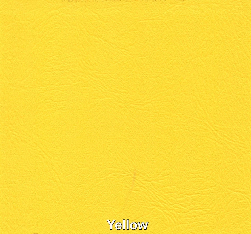 Vinyl Leather Marine Faux solid Contract upholstery Waterproof Yellow 54 ROLLED - Image 1 of 1