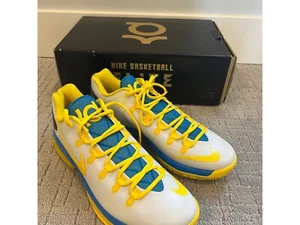 NIKE KD V 5 Basketball Playoffs Elite White Yellow Blue Men’s Size 9.5 Brand New - Picture 1 of 8