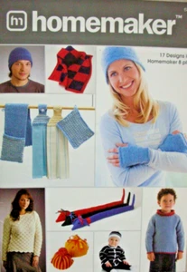 Homemaker Knitting Pattern Book - Family Designs - 17 Projects in 8Ply 2Yrs-XXL - Picture 1 of 6