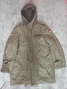S. Feuchter Ringelai Bundeswehr Kapuzenjacke Mantel Fleece gefüttert Vintage - Bild 1 von 8