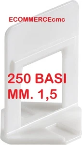 250 BASE RLS RAIMONDI LEVELLING SYSTEM 250 Pz. BASETTA RLS 250 Pezzi !!MM 1,5!! - Imagen 1 de 1