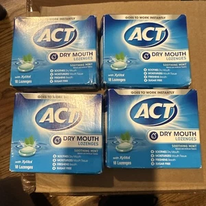Act LOSANGHE a bocca secca come nuove con xilitolo 18 ct (confezione da 4) 72 pastiglie totali - Foto 1 di 1