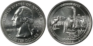 2014-D Everglades Florida National Parks NP 25C Unc Quarter Denver mint NPD25 - Picture 1 of 1