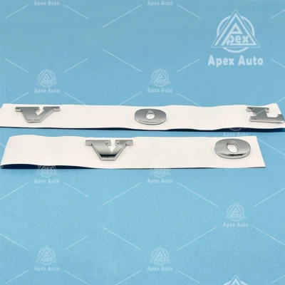 Raised Rear Trunk Lid Badge For Volvo Letter Nameplate Emblem Sport Gloss Chrome Foto 1 de 4