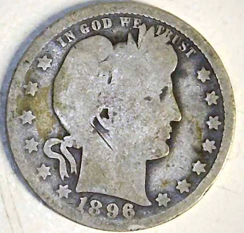 1896 O Barber Quarter - Solid Coin Tough Date      (VB09) Cover