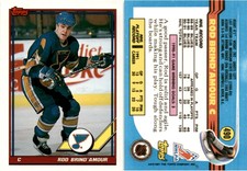 1991 Topps Hockey Card 490 ROD BRIND AMOUR ST LOUIS BLUES