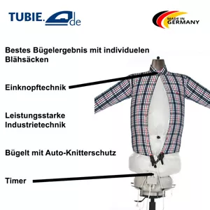Original TUBIE Hemdenbügler Bügelpuppe Blusenbügler Bügelmaschine - nur Hemden - Bild 1 von 10