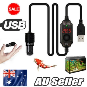Mini Aquarium Fish Tank Heater Submersible Thermostat Heater Heating Rod LED TK - Picture 1 of 6