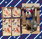 Patriotic French Bulldog Figure & Patriotic Kitchen Towels & Pot Holders Bundle