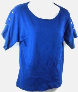 Top de punto para mujer Cable & Gauge azul colbalto talla S - Imagen 1 de 11
