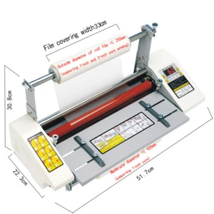Desktop Paper A3 Hot Cold Laminating Machine Roll Photo Laminator Office Durable - Picture 1 of 8