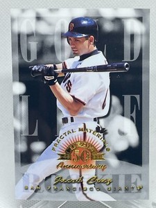 Jacob Cruz 1998 Leaf Fractal Materials Gold Leaf Rookie #187 /3250