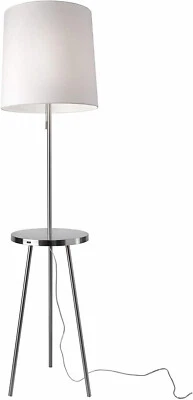 SOMPEX Stehlampe Stehleuchte mit Ablage + USB Anschluss Beistelltisch Lampe mit Tisch