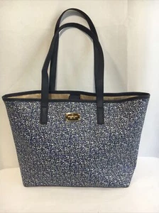 Michael Kors Ditzy Floral Tote Navy Blue - Picture 1 of 11