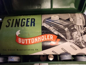 Vintage Singer Buttonholer 160506 Sew machine attachment + Parts & Case Lot 2943 - Picture 1 of 10