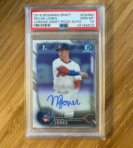 2016 1st Bowman Chrome Nolan Jones Autograph PSA 10 #CDANJ Auto - Picture 1 of 1