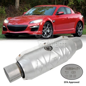 2.5" In/Out Catalytic Converters EPA w/ Heat Shield For MAZDA RX-8 1.3L 2004-08 - Foto 1 di 15