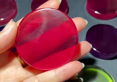 High quality Lab-Created Ruby Sapphire Round High hardness Corundum Loose Gems - Image 1 of 4
