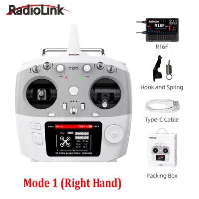 RadioLink T12D 12CH RC Transmitter 2.4GHZ with R12F Receiver for Drone Car Boat - Image 1 of 4