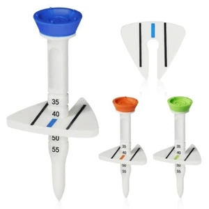 Adjustable Height Golf Tees 3 pcs  height aiming direction Mark plasti golf gift - Picture 1 of 13