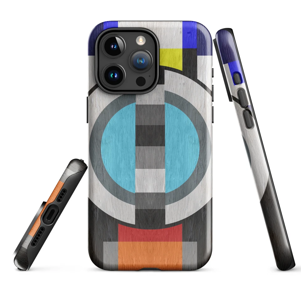 iPhone 16 Pro Max  Abstract TV Test Pattern Tough Premium Quality TPU USA Made - Image 1 of 1