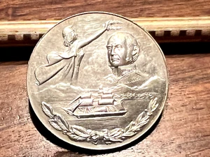T2: Defense of Guaymas, Mx. RARE 1954 .925 Silver Medal. Centennial 1854-1954 - Picture 1 of 5