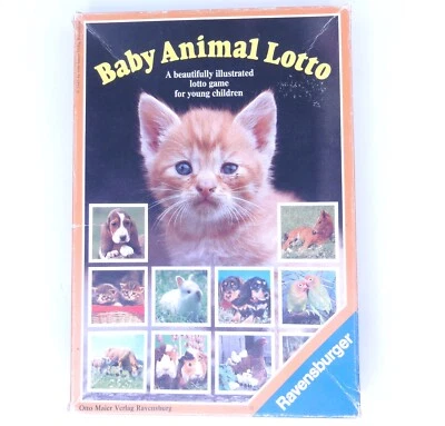 Baby Animal Lotto Memory Card Game Rabensburger Vintage 1983 All Pieces Included - Image 1 of 4