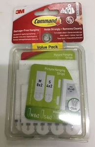 #3M Command Picture Hanging Strips Value pack 17203 Free Postage - Picture 1 of 2