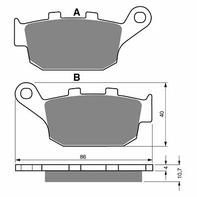 Goldfren Rear Brake Pads for Triumph TIGER 800 2011-2016 (S3 X2) Foto 1 de 3